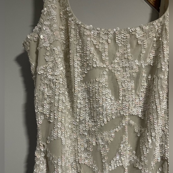 Beautiful Adrianna Papell white sequin dress! NEVER WORN. tags still attached. - Picture 2 of 10